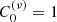 $C_0^{(\nu )}=1$