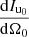 $\frac {{\textrm {d}}I_{\mathrm {u_0}}}{{\mathrm {d\Omega }}_0}$