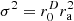 $\sigma ^2=r_0^Dr_{\textrm {a}}^2$