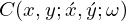 $ C(x,y;\acute {x},\acute {y};\omega ) $