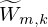 $ {\widetilde {W}}_{m,k} $