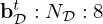 $ {{\mathbf {b}}}^t_{\cal {{D}}}: N_{\cal {{D}}}: 8 $