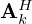 $ {{\mathbf {A}}}_k^H $