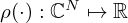 $ \rho (\cdot ):{\mathbb {C}}^N\mapsto {\mathbb {R}} $