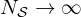 $ N_{\cal {{S}}} \rightarrow \infty $