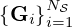 $ {\{ }{{\mathbf {G}}}_i{\} }_{i=1}^{N_{\cal {{S}}}} $