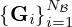 $ {\{ }{{\mathbf {G}}}_i{\} }_{i=1}^{N_{\cal {{B}}}} $