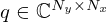 $ q \in {\mathbb {C}}^{N_y\times N_x} $