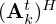 $ ({{\mathbf {A}}}^t_k)^H $
