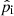 $ \hat{p}_{\mathrm{i}} $
