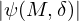$ \left |\psi (M, \delta ) \right | $