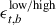 Mathematical equation: $ \epsilon^{\mathrm{low}/\mathrm{high}}_{t,b} $