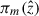 Mathematical equation: $ \pi_m(\hat{z}) $