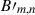 Mathematical equation: $ B\prime_{m,n} $