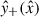 Mathematical equation: $ \hat{y}_{+}(\hat{x}) $