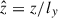 Mathematical equation: $ \hat{z}=z/l_y $