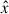 Mathematical equation: $ \hat{x} $