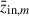 Mathematical equation: $ \bar{z}_{\mathrm{in},m} $