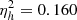 Mathematical equation: $ \eta^{2}_{h} = 0.160 $