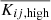 Mathematical equation: $ \overline{K_{ij,\mathrm{high}}} $