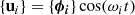 Mathematical equation: $$ \begin{aligned} {\left\{ \mathbf u_i \right\} } = \left\{ \mathbf {\boldsymbol{\phi _i}} \right\} \mathrm{cos}{({\omega _i}}t) \end{aligned} $$