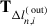 Mathematical equation: $ \mathbf{T}_{{\mathrm{\Delta}} l_{n,i}^{(\text{ out})}} $