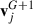 Mathematical equation: $ \mathbf{v}_{j}^{{G}+1} $