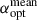 Mathematical equation: $ {\alpha}^{\mathrm{mean}}_{\mathrm{opt}} $